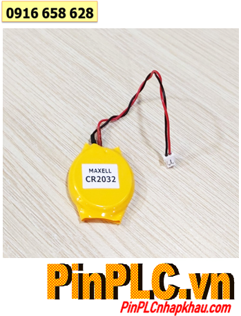 CMOS Maxell CR2032 (Dây zắc cắm), Pin nuôi nguồn CMOS Maxell CR2032 lithium 3v, Xuất xứ NHẬT 